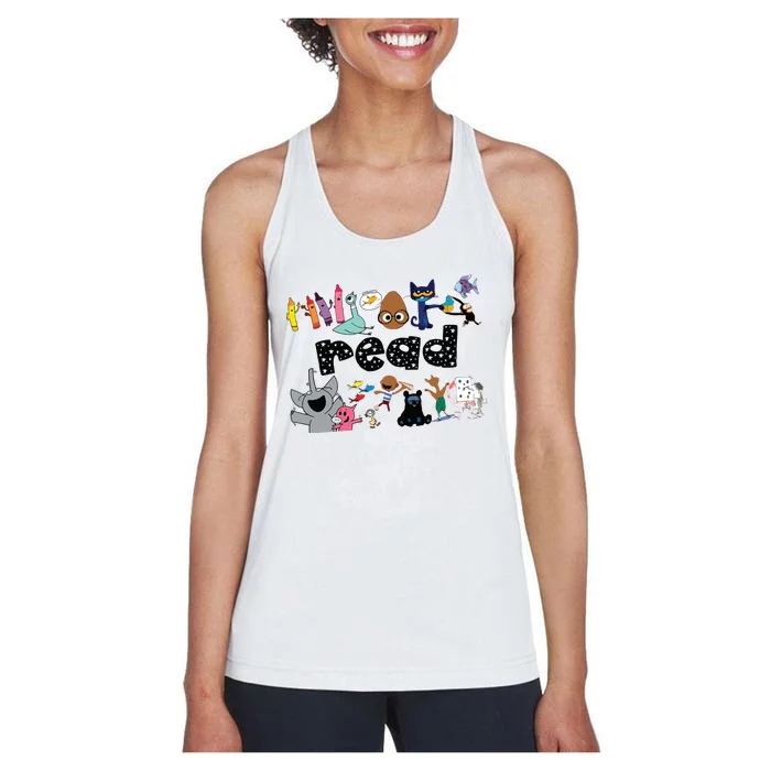 Read ChildrenS Books Teacher Women's Racerback Tank