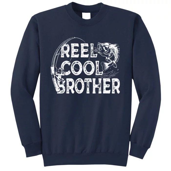 Reel Cool Brother Fisherman Valentine Fathers Day Christmas Sweatshirt