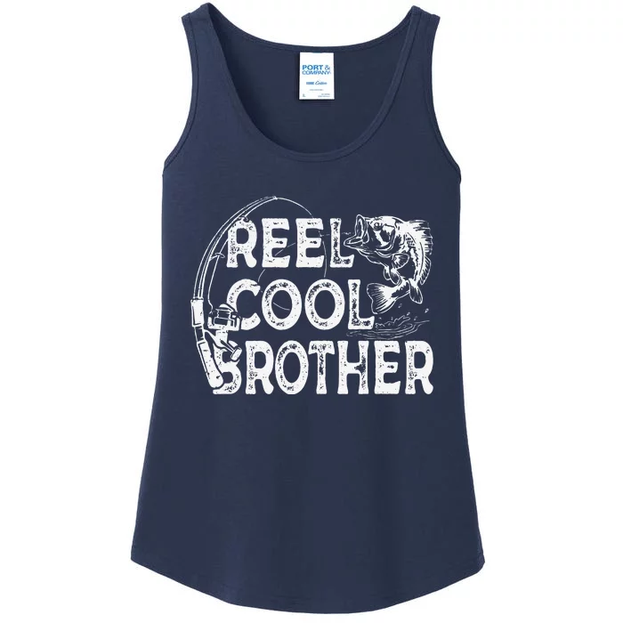 Reel Cool Brother Fisherman Valentine Fathers Day Christmas Ladies Essential Tank