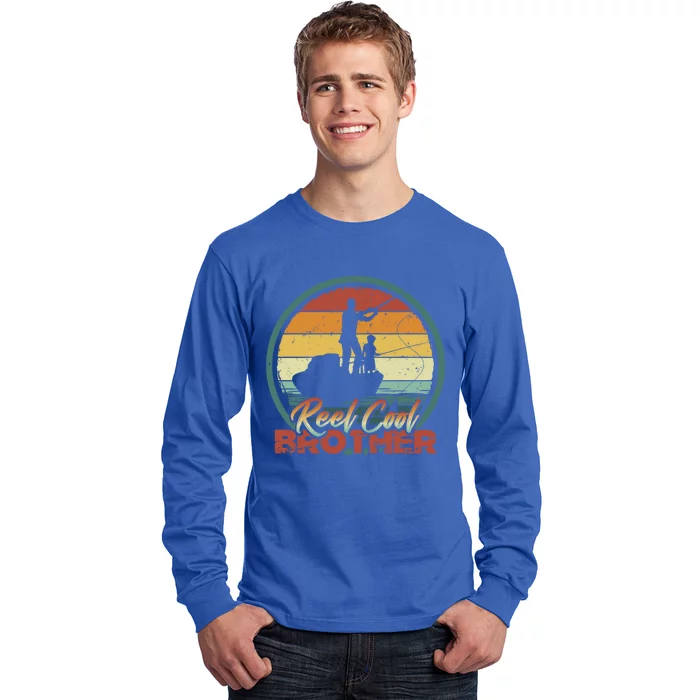 Reel Cool Brother Gift Retro Fishing Family Gift Long Sleeve Shirt