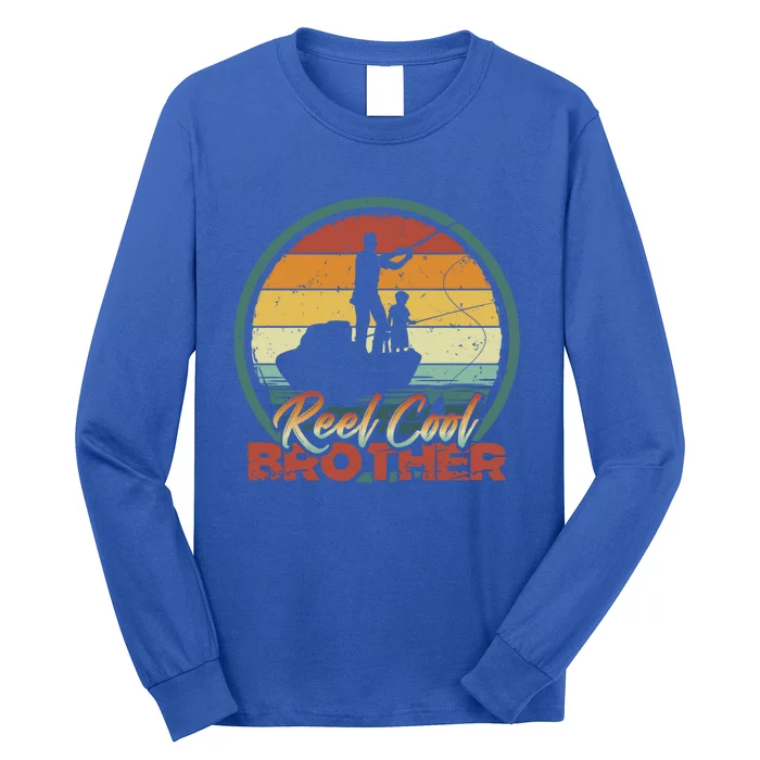 Reel Cool Brother Gift Retro Fishing Family Gift Long Sleeve Shirt