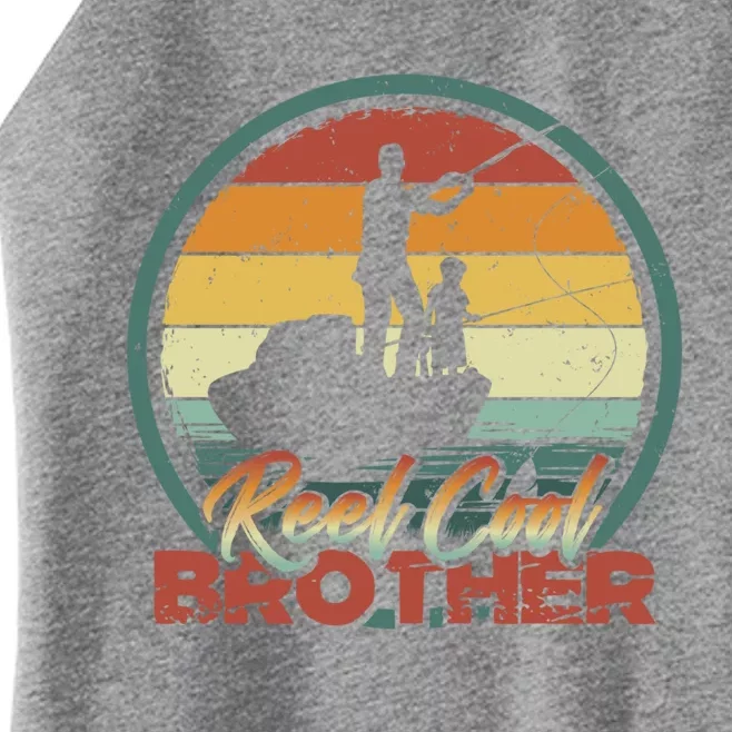 Reel Cool Brother Gift Retro Fishing Family Gift Women’s Perfect Tri Rocker Tank