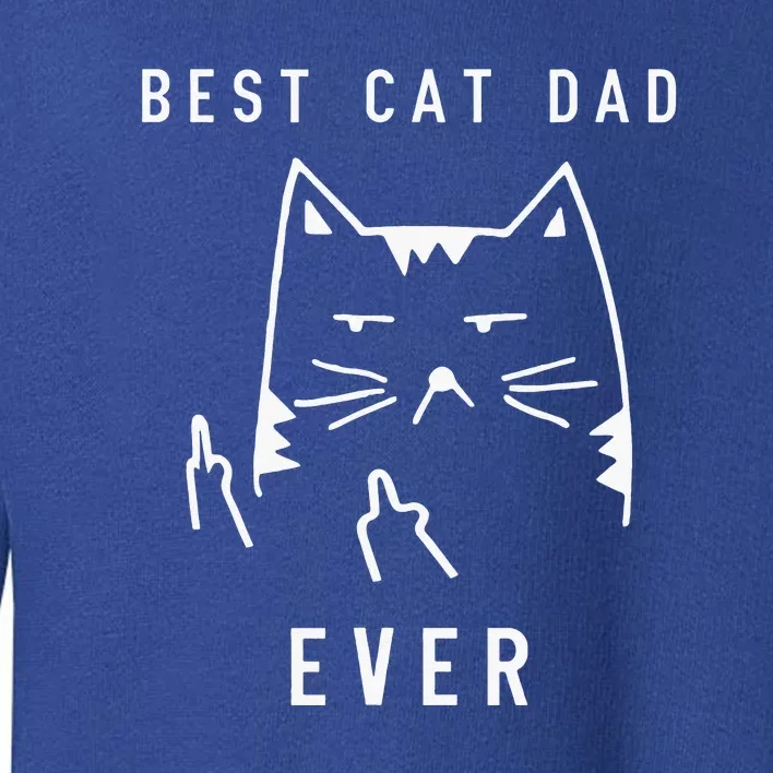 Retro Cat Best Cat Dad Ever With My Cat Daddy Toddler Sweatshirt