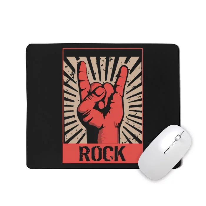 Rock Concert Band Poster 70s 80s Retro Music Mousepad