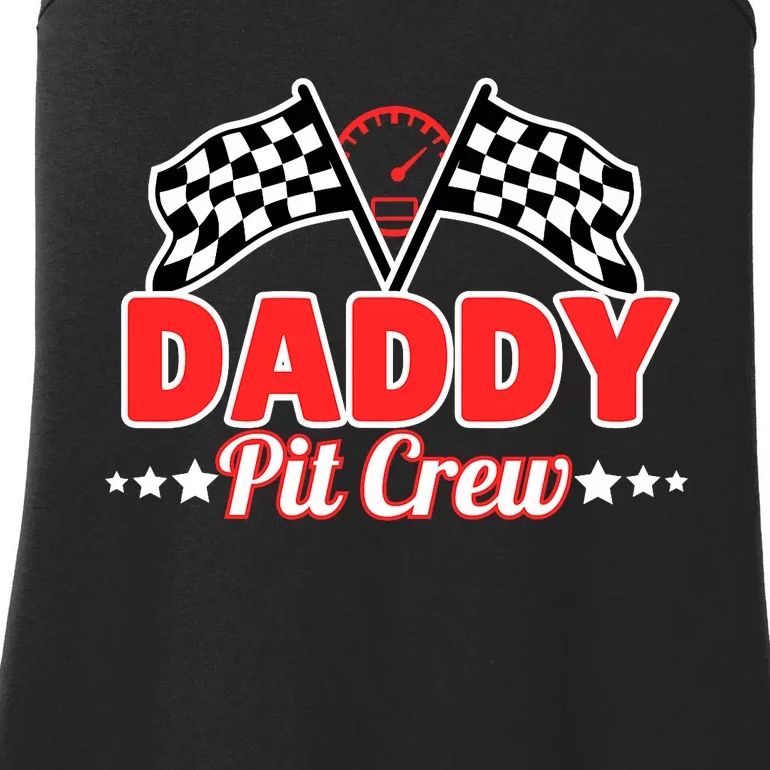 Race Car Brithday Daddy Pit Crew Family Bday Party Ladies Essential Tank