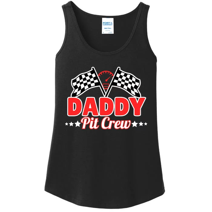 Race Car Brithday Daddy Pit Crew Family Bday Party Ladies Essential Tank