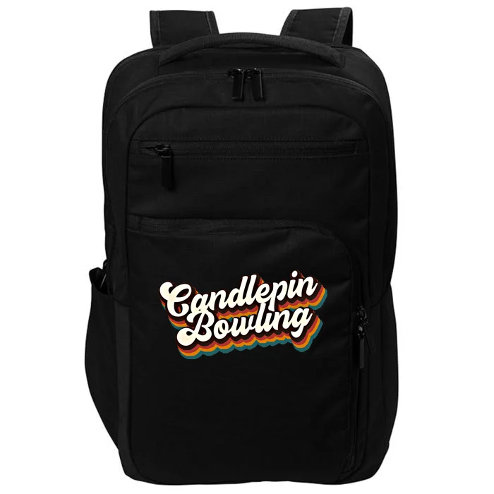 Retro Candlepin Bowling Design Candlepin Bowling Cute Gift Impact Tech Backpack