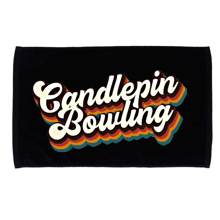 Retro Candlepin Bowling Design Candlepin Bowling Cute Gift Microfiber Hand Towel