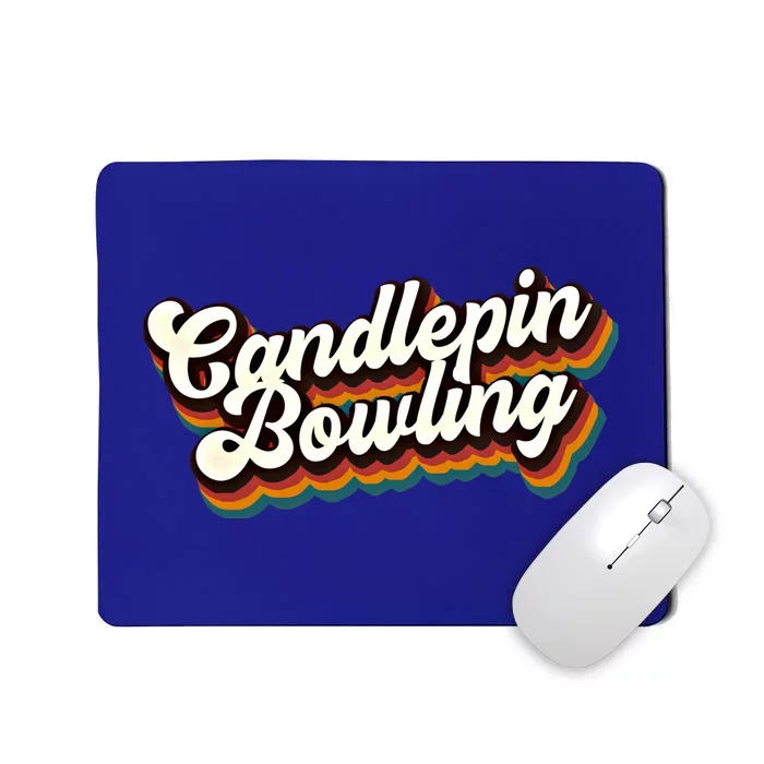 Retro Candlepin Bowling Design Candlepin Bowling Cute Gift Mousepad