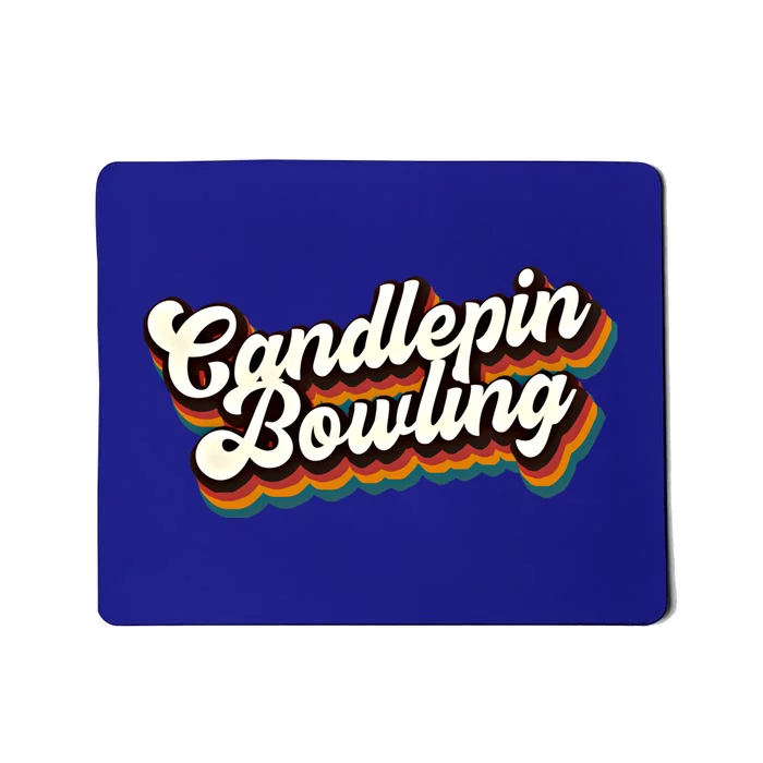 Retro Candlepin Bowling Design Candlepin Bowling Cute Gift Mousepad