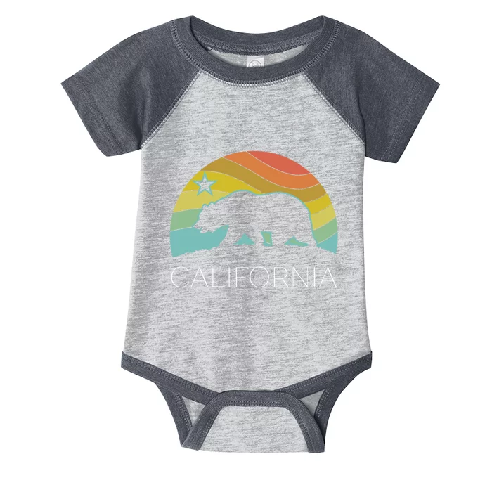 Retro California Bear Vintage Beach Cali Pride Surf 70s 80s Infant Baby Jersey Bodysuit