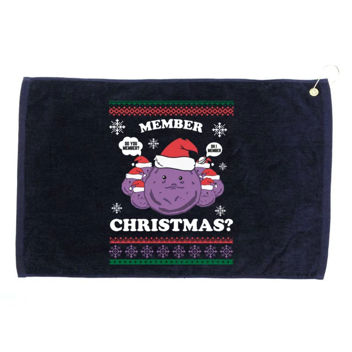 Remember Christmas Berries Funny Holiday Festive Ugly Grommeted Golf Towel