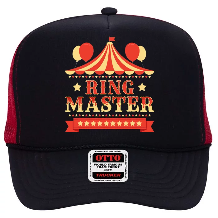 Ringmaster Circus Birthday Party Circus Costume High Crown Mesh Trucker Hat