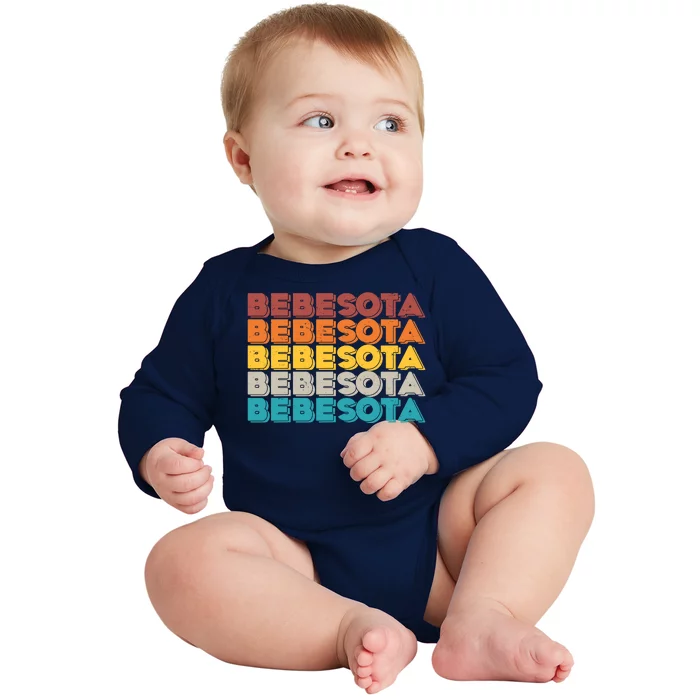 Retro Color Bebesota Baby Long Sleeve Bodysuit