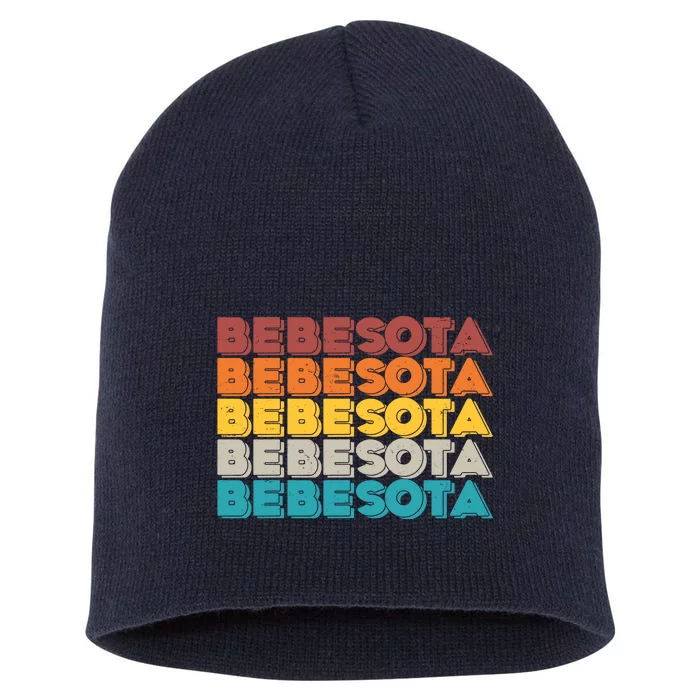 Retro Color Bebesota Short Acrylic Beanie