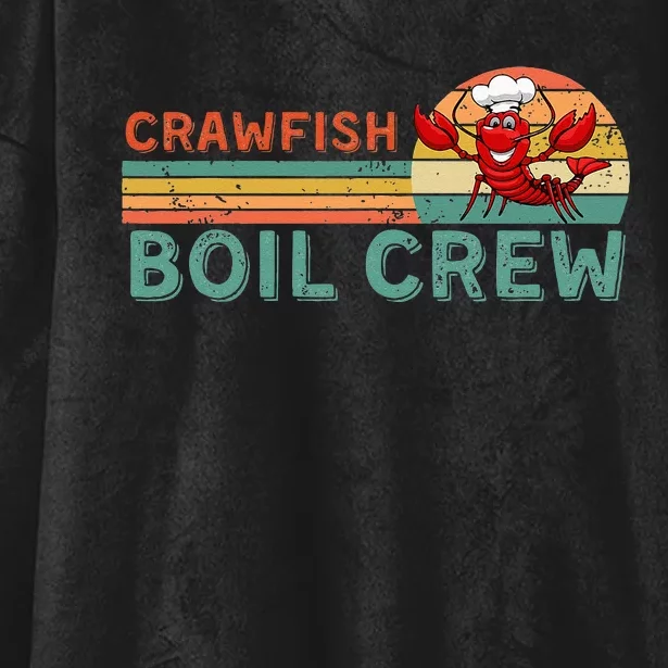 Retro Crawfish Boil Crew Gift CrayfishCrawdadMudbug Lover Hooded Wearable Blanket