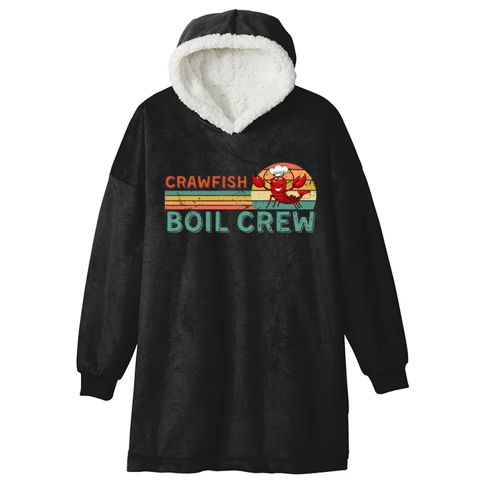 Retro Crawfish Boil Crew Gift CrayfishCrawdadMudbug Lover Hooded Wearable Blanket