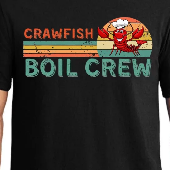 Retro Crawfish Boil Crew Gift CrayfishCrawdadMudbug Lover Pajama Set