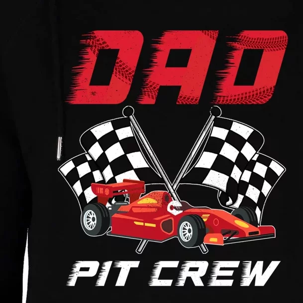 Race Car Birthday Party Racing Family Dad Pit Crew Womens Funnel Neck Pullover Hood