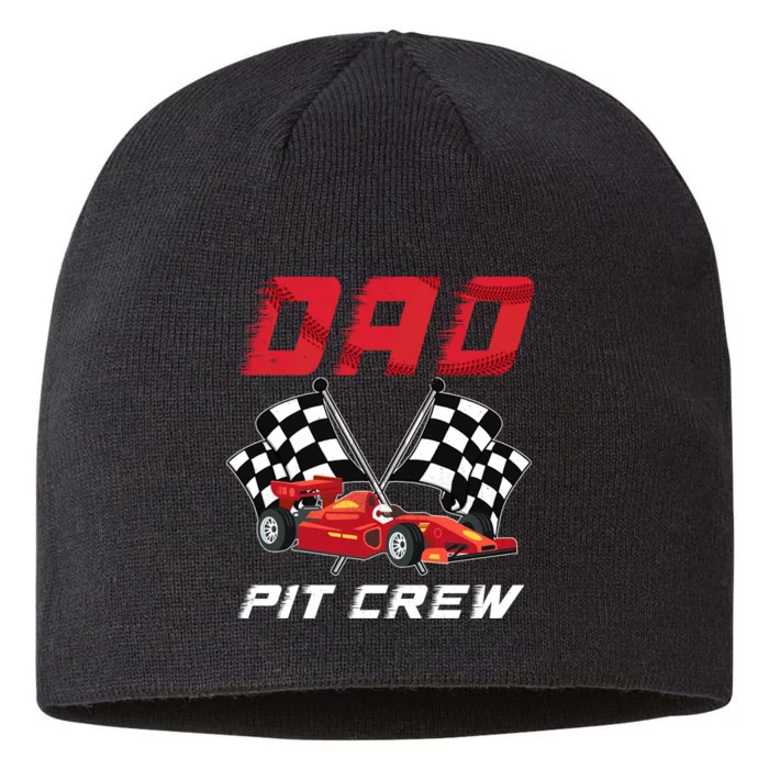 Race Car Birthday Party Racing Family Dad Pit Crew 8 1/2in Sustainable Knit Beanie