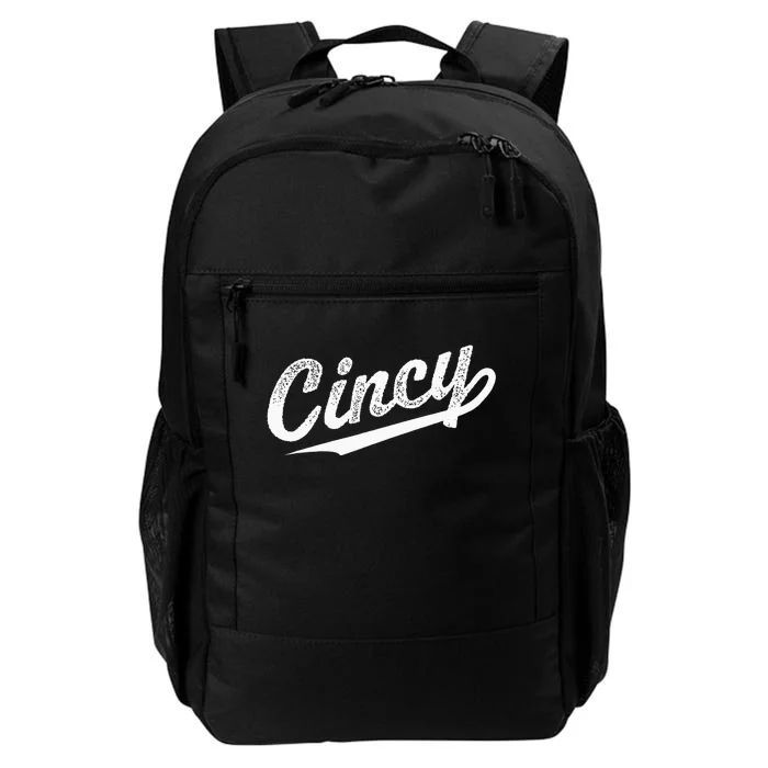 Retro Cincy Cincinnati Ohio Vintage Cursive Script Throwback Daily Commute Backpack