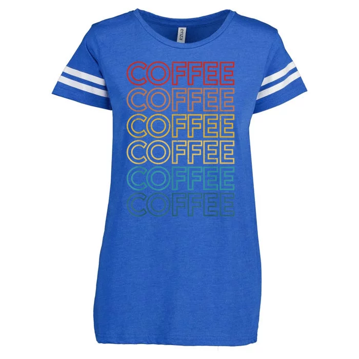 Retro Coffee Coffee Coffee Art Vintage Coffee Addicts Enza Ladies Jersey Football T-Shirt