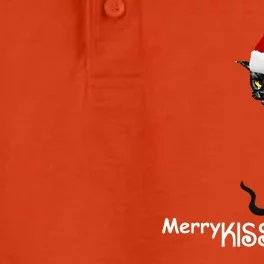 Retro Christmas Cat Merry Kissmyass Dry Zone Grid Performance Polo