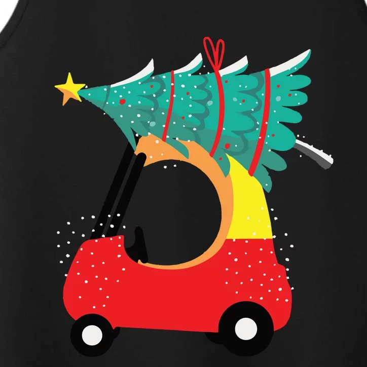 Red Car Christmas Kids Cute Christmas Performance Tank