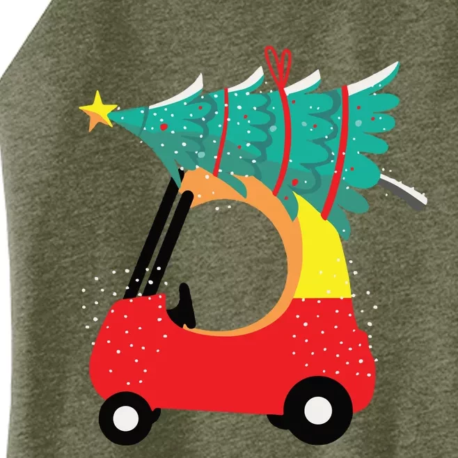 Red Car Christmas Kids Cute Christmas Women’s Perfect Tri Rocker Tank