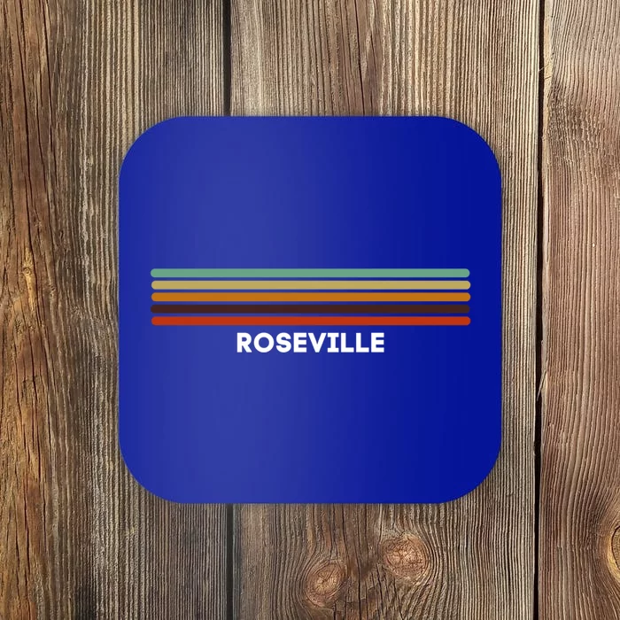 Roseville California Ca Us Cities Of America Retro Gift Coaster