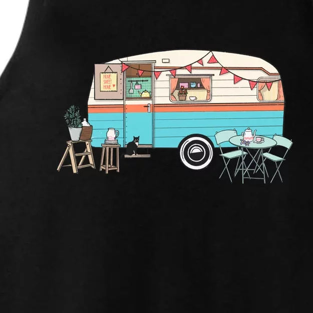 Rv Camper Camping Crew Road Trip Gift Ladies Tri-Blend Wicking Tank