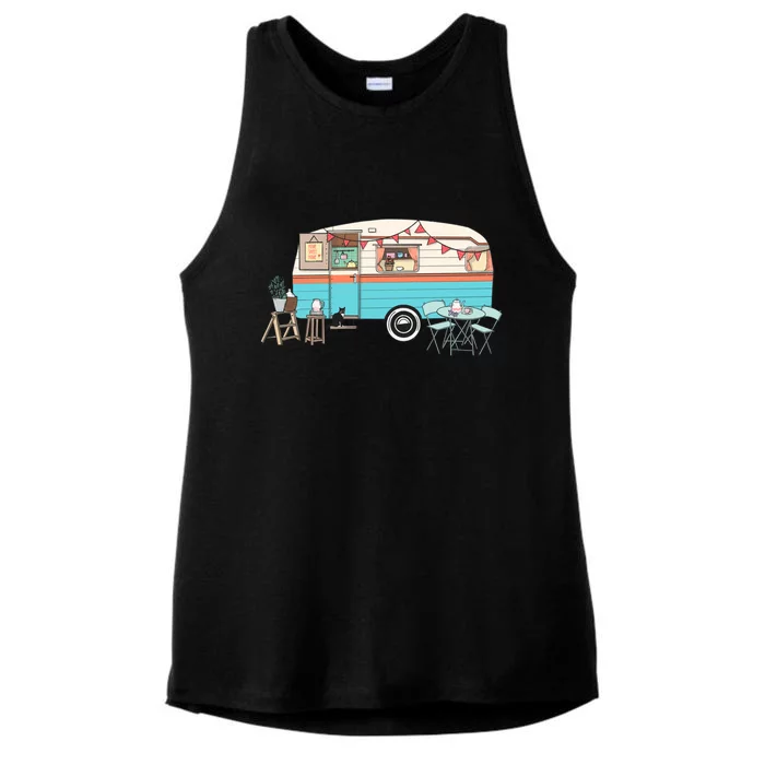 Rv Camper Camping Crew Road Trip Gift Ladies Tri-Blend Wicking Tank