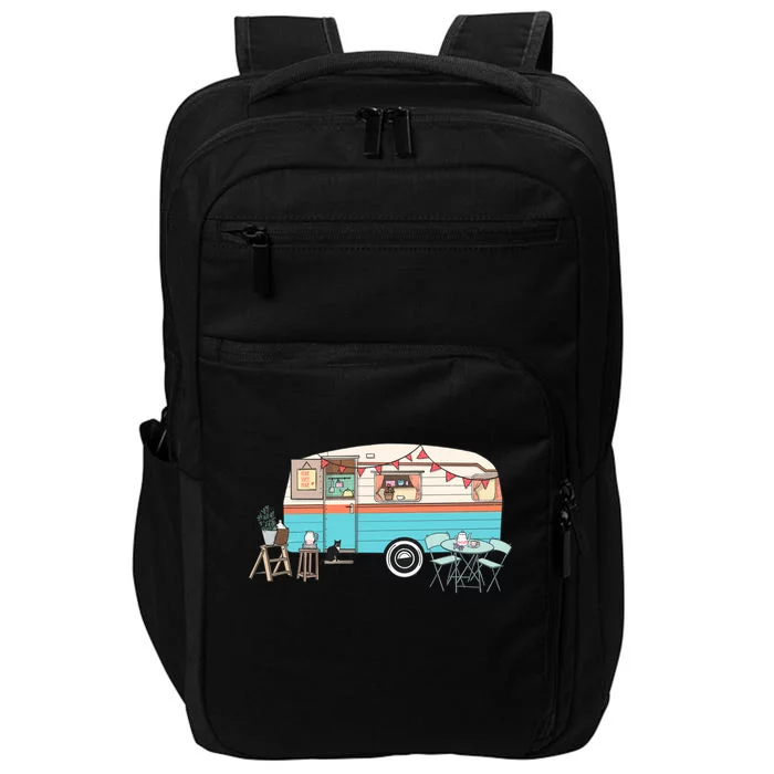 Rv Camper Camping Crew Road Trip Gift Impact Tech Backpack