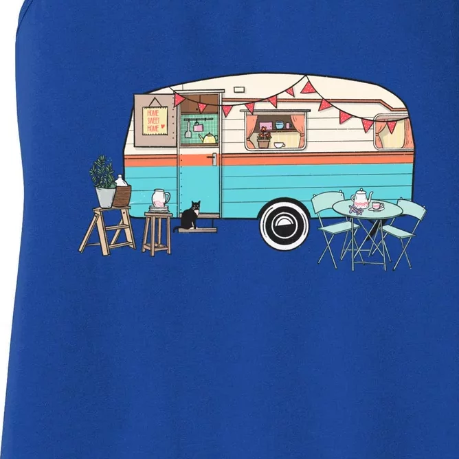 Rv Camper Camping Crew Road Trip Gift Women's Racerback Tank