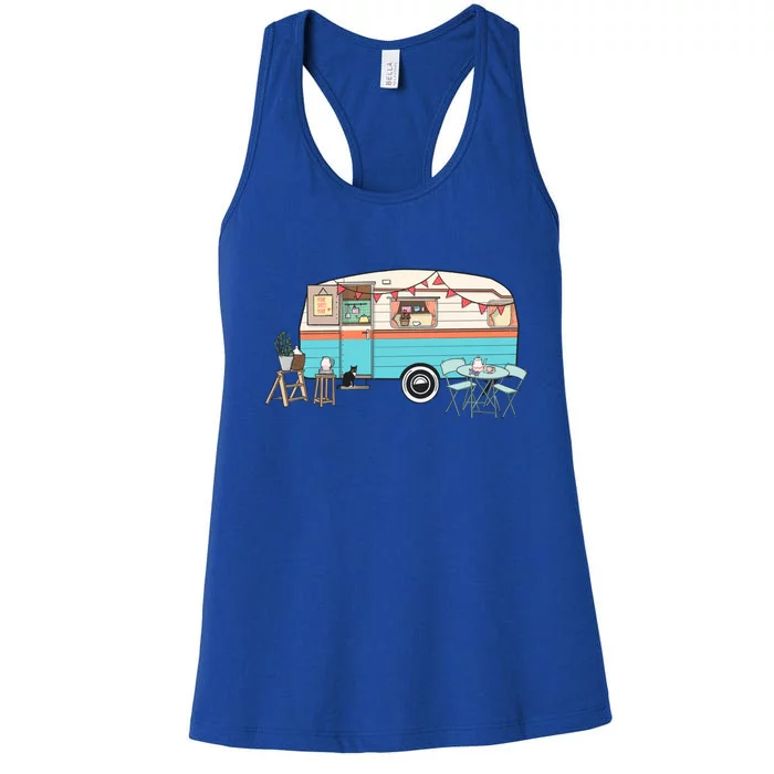 Rv Camper Camping Crew Road Trip Gift Women's Racerback Tank