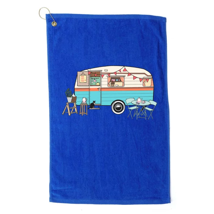 Rv Camper Camping Crew Road Trip Gift Platinum Collection Golf Towel