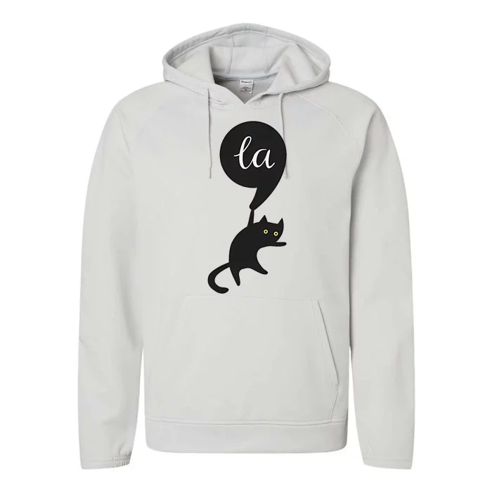 Retro Cat Comma La Kamala Harris For President 2024 Election Performance Fleece Hoodie