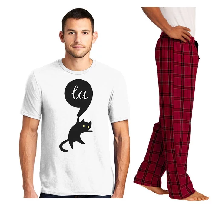 Retro Cat Comma La Kamala Harris For President 2024 Election Pajama Set