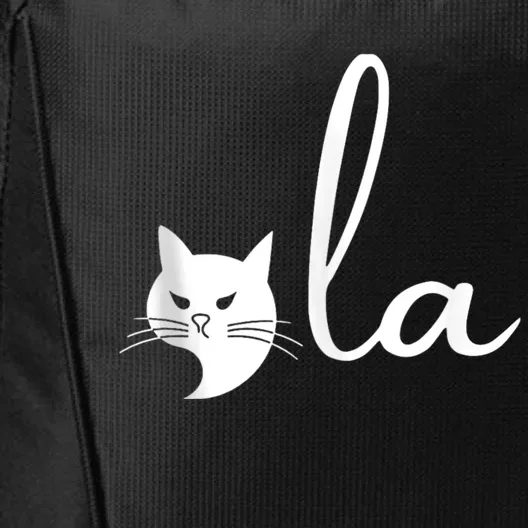 Retro Cat Comma La Kamala Harris For President 2024 Election City Backpack