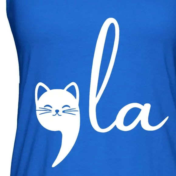 Retro Cat Comma La Kamala Harris For President 2024 Election Ladies Essential Flowy Tank