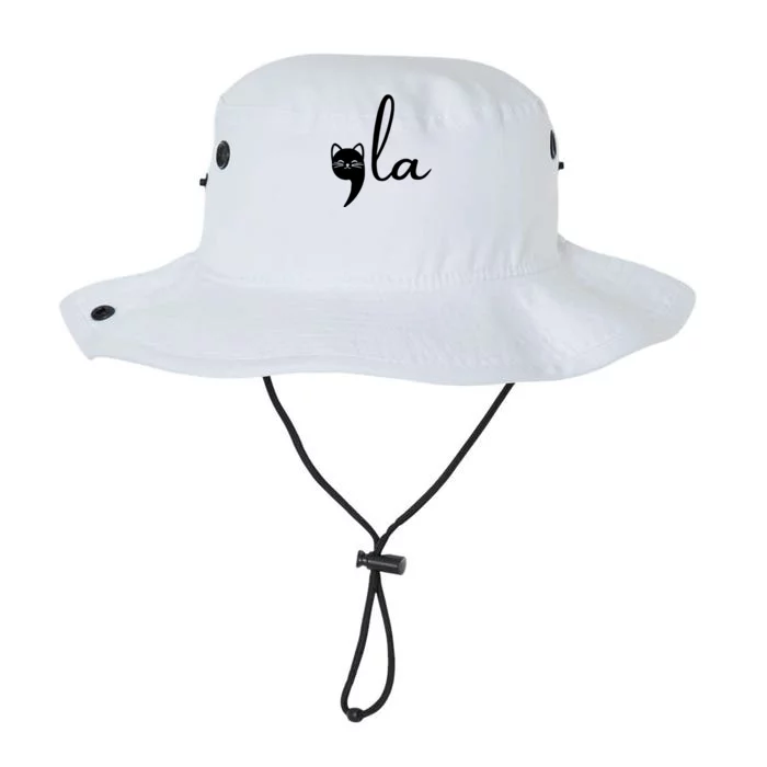 Retro Cat Comma La Kamala Harris For President 2024 Election Legacy Cool Fit Booney Bucket Hat