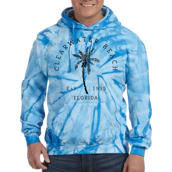 Retro Cool Clearwater Beach Original Florida Beaches Tie Dye Hoodie