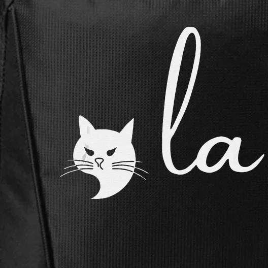 Retro Cat Comma La Kamala Harris For President 2024 Election City Backpack