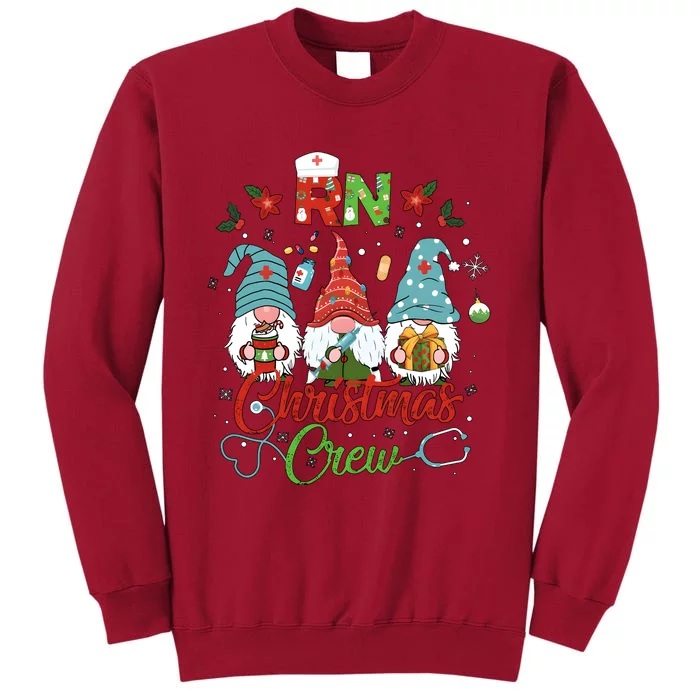 Rn Christmas Crew Cool Christmas Gnomes Nurse Squad Tall Sweatshirt