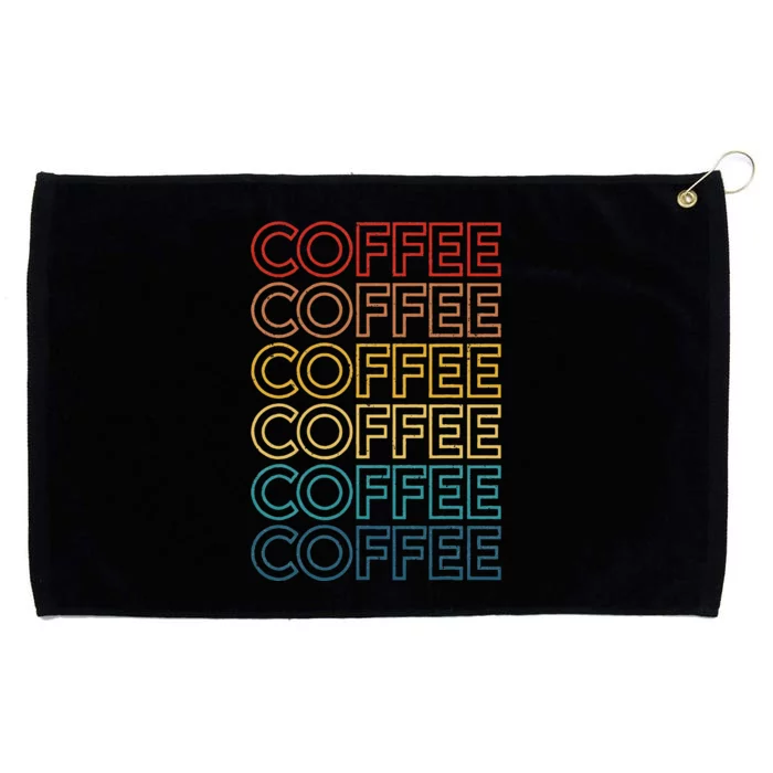 Retro Coffee Coffee Coffee Art Vintage Coffee Addicts Grommeted Golf Towel