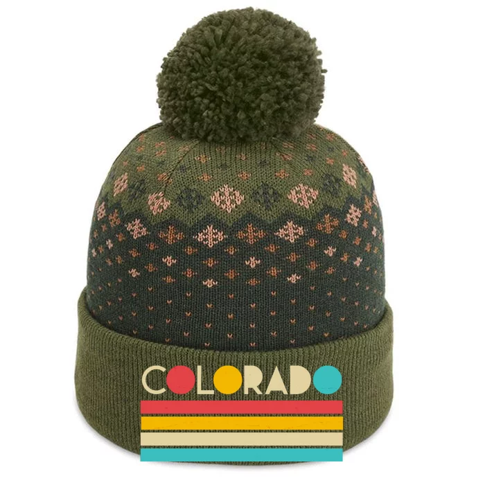 Retro Colors Colorado The Baniff Cuffed Pom Beanie