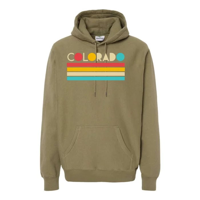 Retro Colors Colorado Premium Hoodie