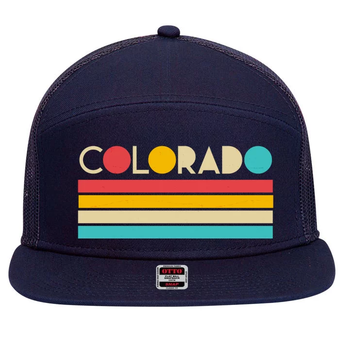 Retro Colors Colorado 7 Panel Mesh Trucker Snapback Hat