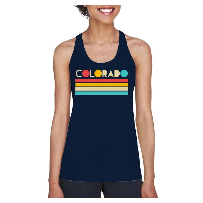 Retro Colors Colorado Women's Racerback Tank