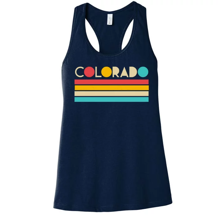 Retro Colors Colorado Women's Racerback Tank